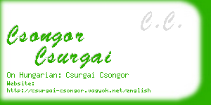csongor csurgai business card